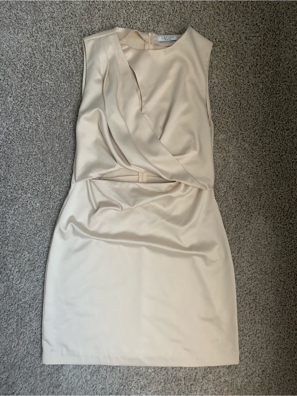 Lavish Cream Mini Dress Size L